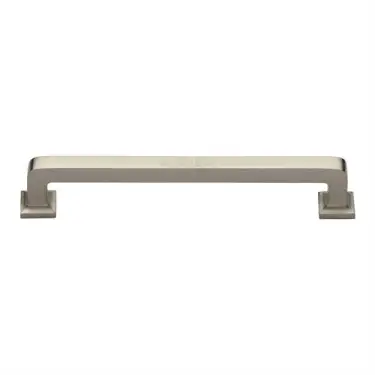 Click Here To Enlarge This Photo Of C3964 203-SN Heritage Brass Cabinet Pull Square Vintage Design 203mm ctc Satin Nickel Finish