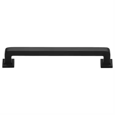 Click Here To Enlarge This Photo Of C3964 254-BKMT Heritage Brass Cabinet Pull Square Vintage Design 254mm ctc Matt Black Finish