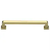 C3964 254-PB Heritage Brass Cabinet Pull Square Vintage Design 254mm ctc Polished Brass Finish