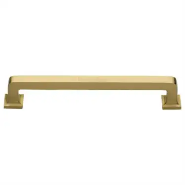 Click Here To Enlarge This Photo Of C3964 254-SB Heritage Brass Cabinet Pull Square Vintage Design 254mm ctc Satin Brass Finish