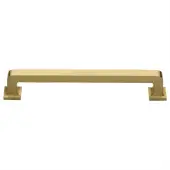 C3964 254-SB Heritage Brass Cabinet Pull Square Vintage Design 254mm ctc Satin Brass Finish