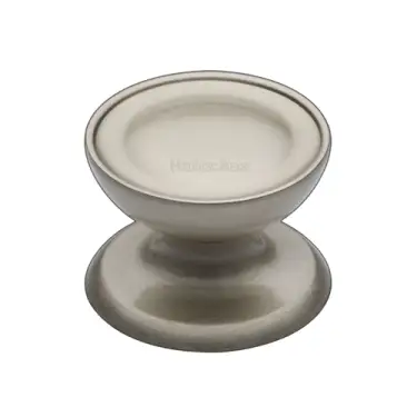 Click Here To Enlarge This Photo Of C4386 32-SN Heritage Brass Cabinet Knob Surrey Design 32mm Satin Nickel finish