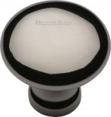 C113 32-PNF Heritage Brass Cabinet Knob Victorian Round Design 32mm Polished Nickel Finish