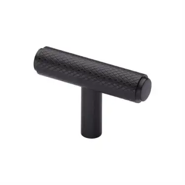 Click Here To Enlarge This Photo Of C4415-MB Heritage Brass Cabinet Knob Knurled T-Bar Design 45mm Matt Bronze finish