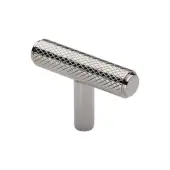 C4415-PNF Heritage Brass Cabinet Knob Knurled T-Bar Design 45mm Polished Nickel finish