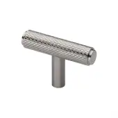 C4415-SN Heritage Brass Cabinet Knob Knurled T-Bar Design 45mm Satin Nickel finish