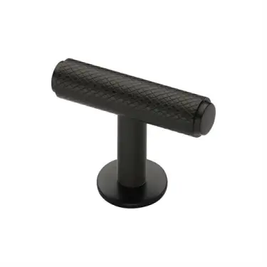 Click Here To Enlarge This Photo Of C4416-MB Heritage Brass Cabinet Knob Knurled T-Bar Design with Rose 45mm Matt Bronze finish