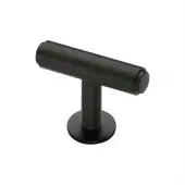 C4416-MB Heritage Brass Cabinet Knob Knurled T-Bar Design with Rose 45mm Matt Bronze finish