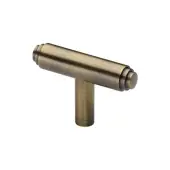C4445-AT Heritage Brass Cabinet Knob Stepped T-Bar Design 45mm Antique Brass finish
