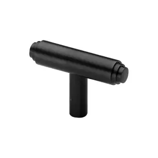 C4445-BKMT Heritage Brass Cabinet Knob Stepped T-Bar Design 45mm Matt Black finish