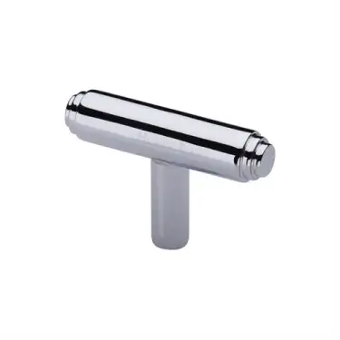 Click Here To Enlarge This Photo Of C4445-PC Heritage Brass Cabinet Knob Stepped T-Bar Design 45mm Polished Chrome finish