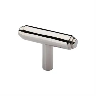 Click Here To Enlarge This Photo Of C4445-PNF Heritage Brass Cabinet Knob Stepped T-Bar Design 45mm Polished Nickel finish