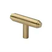 C4445-SB Heritage Brass Cabinet Knob Stepped T-Bar Design 45mm Satin Brass finish