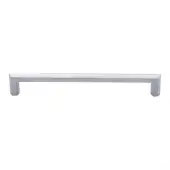 C4473 203-SC Heritage Brass Cabinet Pull Hex Profile Design 203mm ctc Satin Chrome Finish
