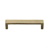 C4525 101-AT Heritage Brass Cabinet Pull Hammered Wide Metro Design 101mm ctc Antique Brass Finish