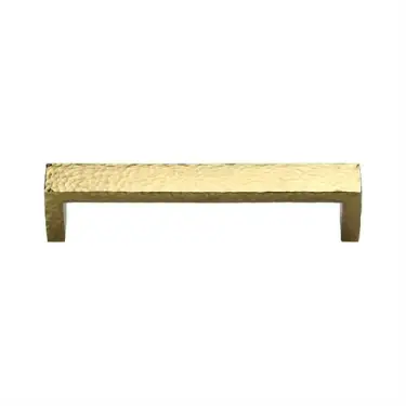 Click Here To Enlarge This Photo Of C4525 101-PB Heritage Brass Cabinet Pull Hammered Wide Metro Design 101mm ctc Polished Brass Finish