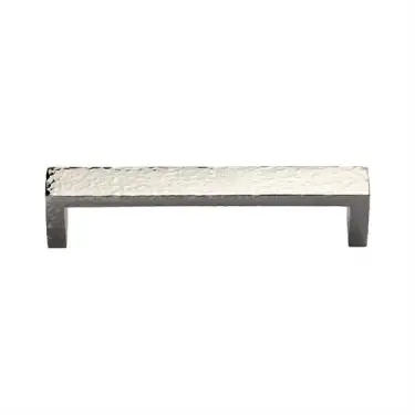 Click Here To Enlarge This Photo Of C4525 101-PNF Heritage Brass Cabinet Pull Hammered Wide Metro Design 101mm ctc Polished Nickel Finish