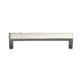 C4525 101-PNF Heritage Brass Cabinet Pull Hammered Wide Metro Design 101mm ctc Polished Nickel Finish