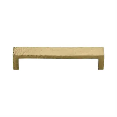 Click Here To Enlarge This Photo Of C4525 101-SB Heritage Brass Cabinet Pull Hammered Wide Metro Design 101mm ctc Satin Brass Finish