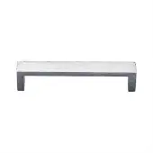 C4525 101-SC Heritage Brass Cabinet Pull Hammered Wide Metro Design 101mm ctc Satin Chrome Finish