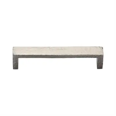 Click Here To Enlarge This Photo Of C4525 101-SN Heritage Brass Cabinet Pull Hammered Wide Metro Design 101mm ctc Satin Nickel Finish
