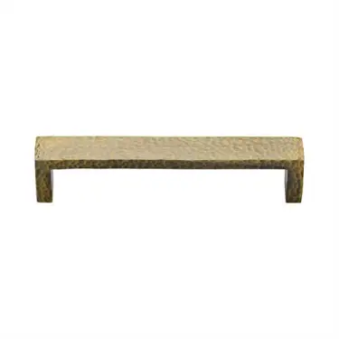 Click Here To Enlarge This Photo Of C4525 128-AT Heritage Brass Cabinet Pull Hammered Wide Metro Design 128mm ctc Antique Brass Finish
