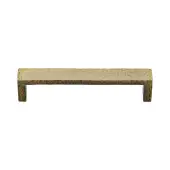 C4525 128-AT Heritage Brass Cabinet Pull Hammered Wide Metro Design 128mm ctc Antique Brass Finish