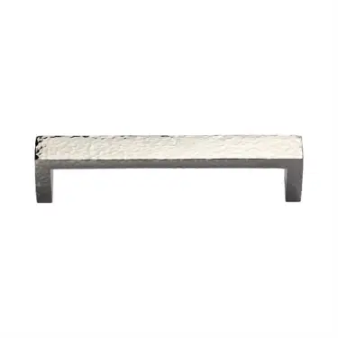 Click Here To Enlarge This Photo Of C4525 128-PNF Heritage Brass Cabinet Pull Hammered Wide Metro Design 128mm ctc Polished Nickel Finish