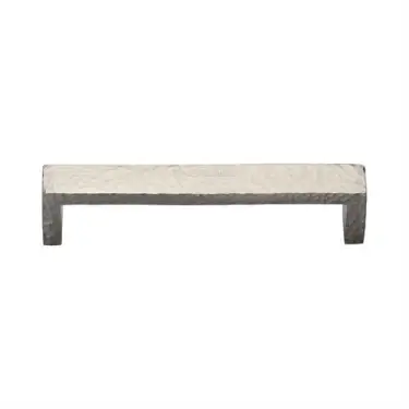 Click Here To Enlarge This Photo Of C4525 128-SN Heritage Brass Cabinet Pull Hammered Wide Metro Design 128mm ctc Satin Nickel Finish