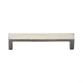 C4525 128-SN Heritage Brass Cabinet Pull Hammered Wide Metro Design 128mm ctc Satin Nickel Finish