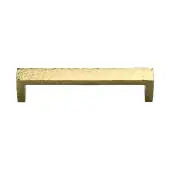 C4525 160-PB Heritage Brass Cabinet Pull Hammered Wide Metro Design 160mm ctc Polished Brass Finish