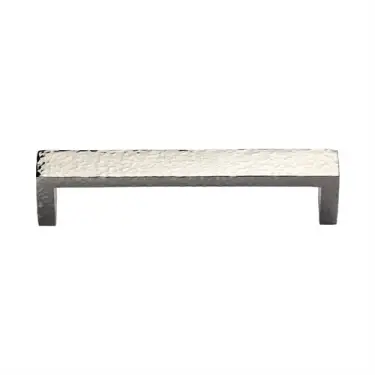 Click Here To Enlarge This Photo Of C4525 160-PNF Heritage Brass Cabinet Pull Hammered Wide Metro Design 160mm ctc Polished Nickel Finish