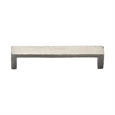 Click Here To Enlarge This Photo Of C4525 160-SN Heritage Brass Cabinet Pull Hammered Wide Metro Design 160mm ctc Satin Nickel Finish