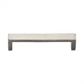 C4525 160-SN Heritage Brass Cabinet Pull Hammered Wide Metro Design 160mm ctc Satin Nickel Finish