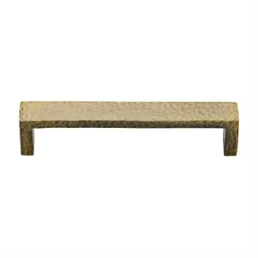 Click Here To Enlarge This Photo Of C4525 192-AT Heritage Brass Cabinet Pull Hammered Wide Metro Design 192mm ctc Antique Brass Finish