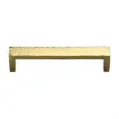C4525 192-PB Heritage Brass Cabinet Pull Hammered Wide Metro Design 192mm ctc Polished Brass Finish