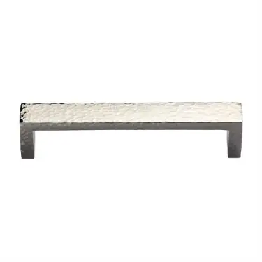Click Here To Enlarge This Photo Of C4525 192-PNF Heritage Brass Cabinet Pull Hammered Wide Metro Design 192mm ctc Polished Nickel Finish
