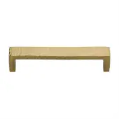 C4525 192-SB Heritage Brass Cabinet Pull Hammered Wide Metro Design 192mm ctc Satin Brass Finish