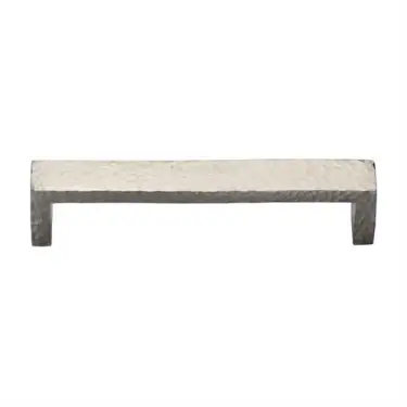 Click Here To Enlarge This Photo Of C4525 192-SN Heritage Brass Cabinet Pull Hammered Wide Metro Design 192mm ctc Satin Nickel Finish