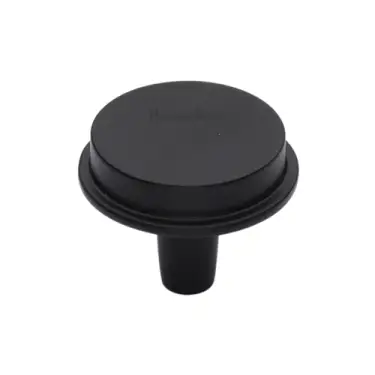 Click Here To Enlarge This Photo Of C4592 32-BKMT Heritage Brass Cabinet Knob Flat Top Design 32mm Matt Black finish