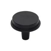 C4592 32-BKMT Heritage Brass Cabinet Knob Flat Top Design 32mm Matt Black finish