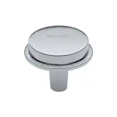 C4592 32-PC Heritage Brass Flat Round Knob Design 32 mm Polished Chrome finish