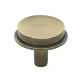 C4592 38-AT Heritage Brass Flat Round Knob Design 38mm Antique Brass finish