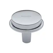 C4592 38-PC Heritage Brass Flat Round Knob Design 38mm Polished Chrome finish