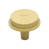 C4592 38-SB Heritage Brass Flat Round Knob Design 38mm Satin Brass finish