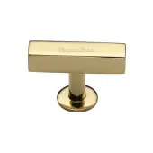 C4765-PB Heritage Brass Cabinet Knob Symmetrical Square Design 44mm Polished Brass finish