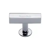 C4765-PC Heritage Brass Cabinet Knob Symmetrical Square Design 44mm Polished Chrome finish
