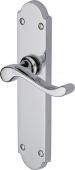 V760-PC Heritage Brass Door Handle Lever Latch Savoy Long Design Polished Chrome Finish