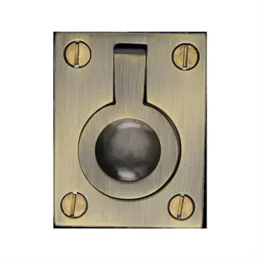 Click Here To Enlarge This Photo Of C6337 38-AT Heritage Brass Cabinet Pull Flush Ring Design 38mm Antique Brass finish