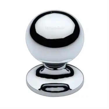 Click Here To Enlarge This Photo Of C8321 25-PC Heritage Brass Cabinet Knob Ball Design 25mm Polished Chrome finish